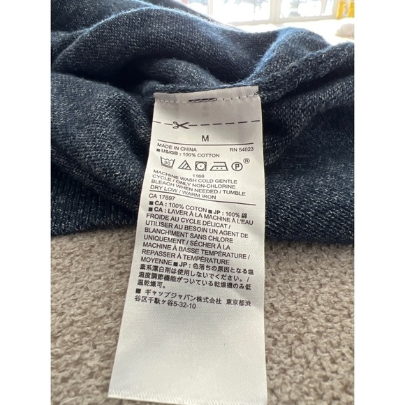 Banana REPUBLIC BLUE COTTON SWEATER - SIZE M - Picture 4 of 4
